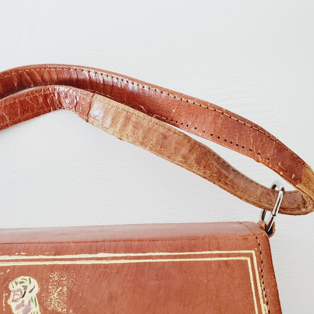 Vintage | Painted Scene Leather Bag - Picture 8 of 15